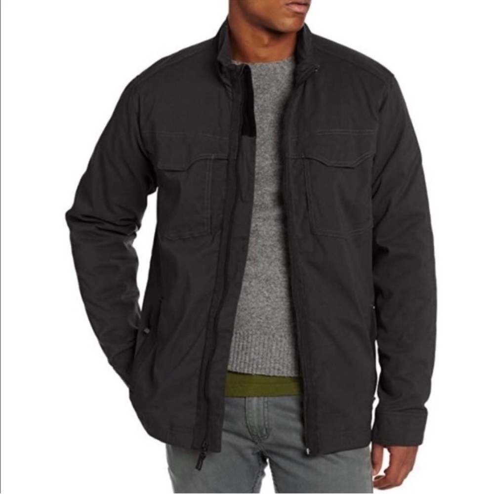 Prana Mens Black Ogden Jacket Mock Neck Casual Outdoor Travel Size XL